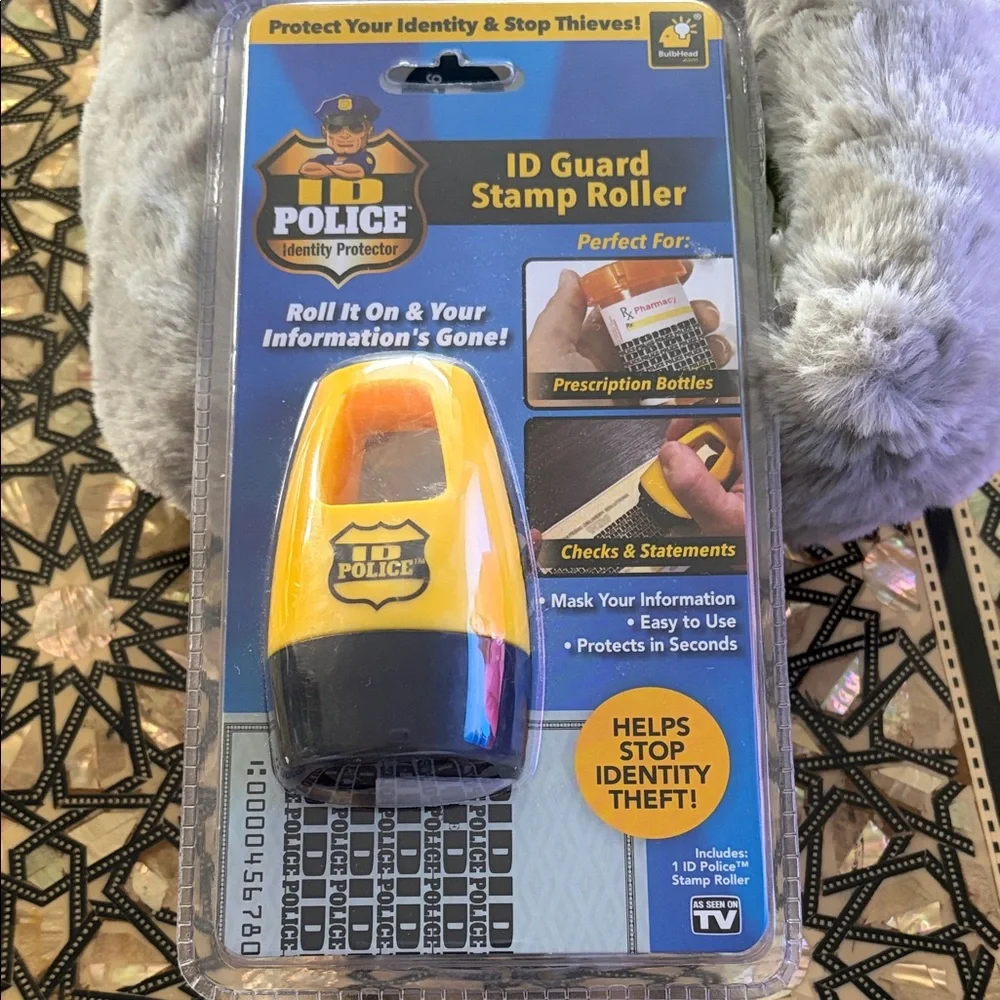 As Seen On TV Police ID Guard Stamp Roller - Yellow and Black